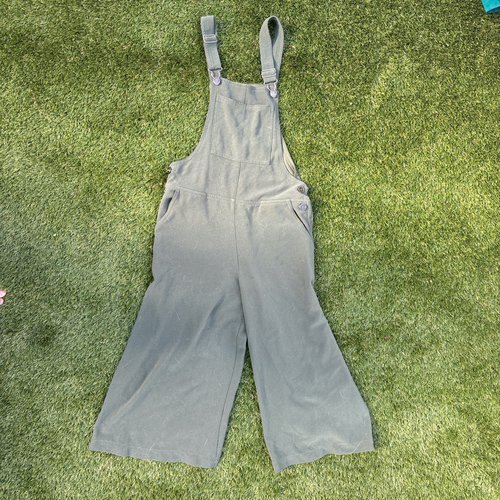 Green Wide-Leg Overalls
